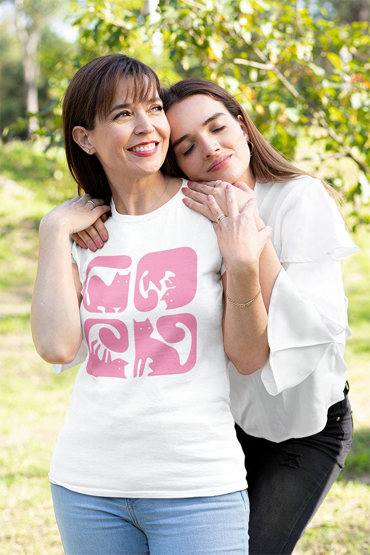 Purr-fectly Stylish – Colorful Cats Tee!