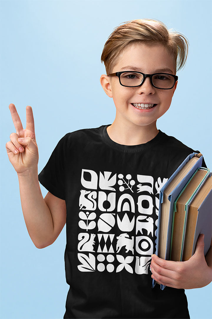 Dogs and Squirrels Graphic Kids Heavy Cotton Graphic Tee