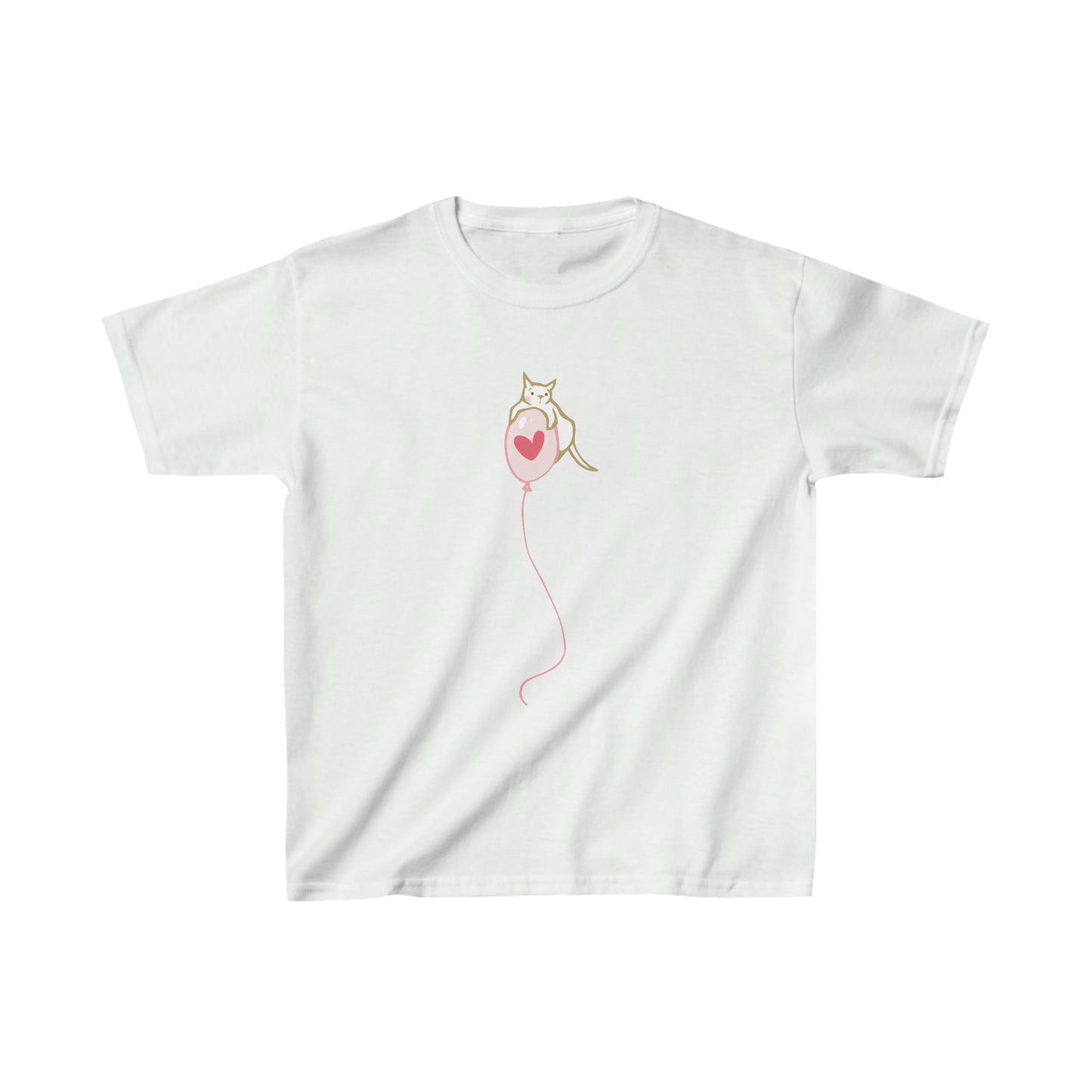 Cat on Heart Strings Kid’s Heavy Cotton Graphic Tee