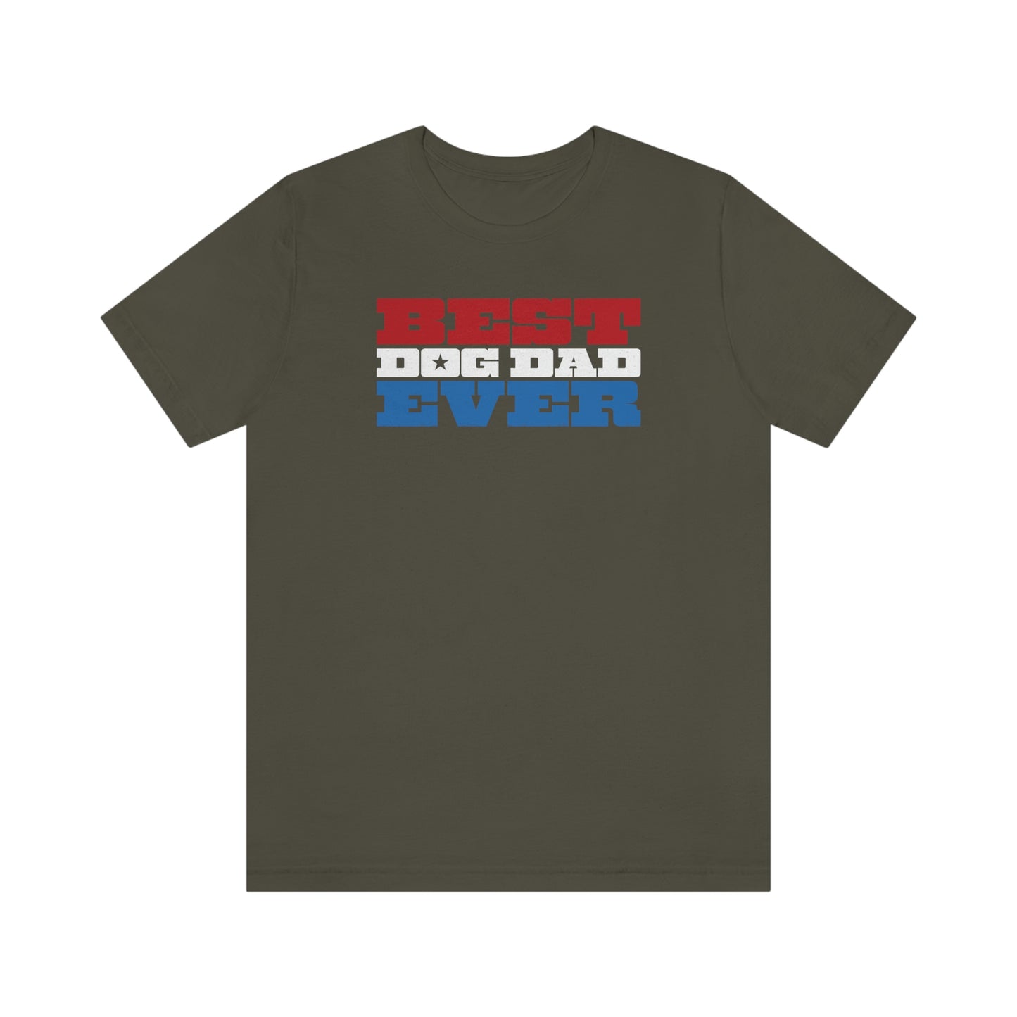 Patriotic Best Dog Dad Ever Men's Graphic Tee