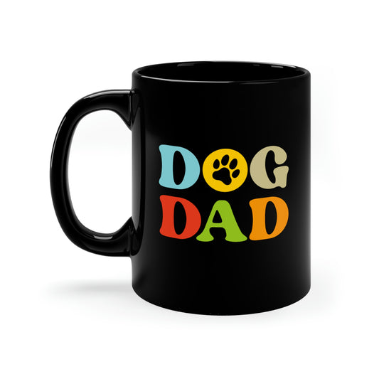 Dog Dad 11oz Black Mug