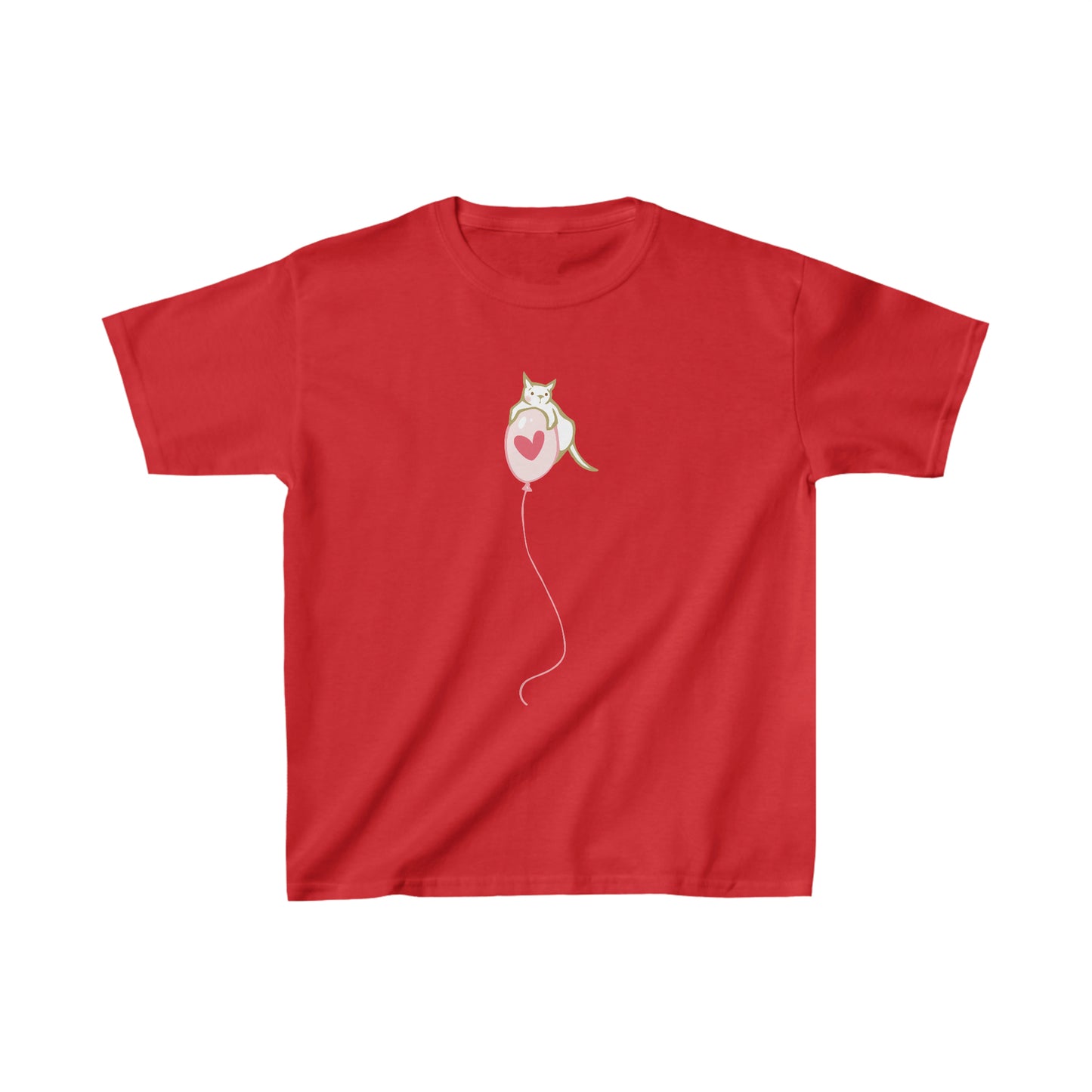 Cat on Heart Strings Kid’s Heavy Cotton Graphic Tee