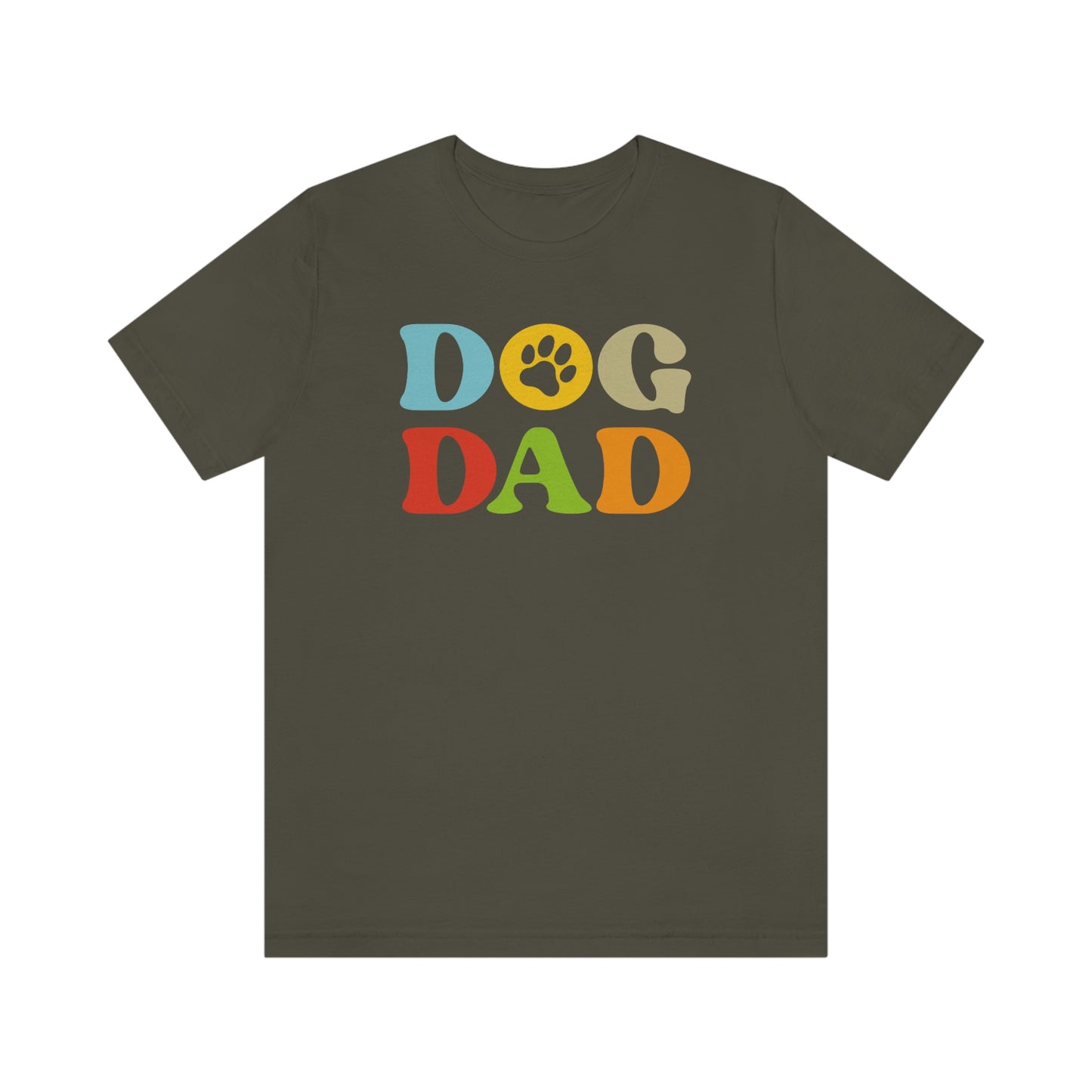 Colorful Dog Dad Men's Graphic Tee