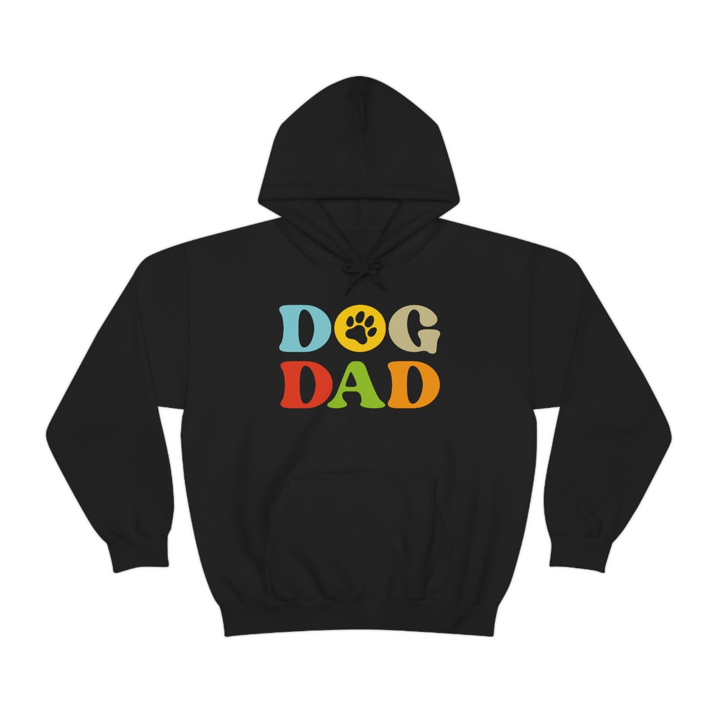Colorful Dog Dad Men's Hooded Sweatshirt