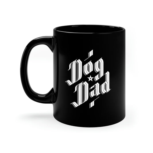 Sophisticated Dog Dad 11oz Black Mug
