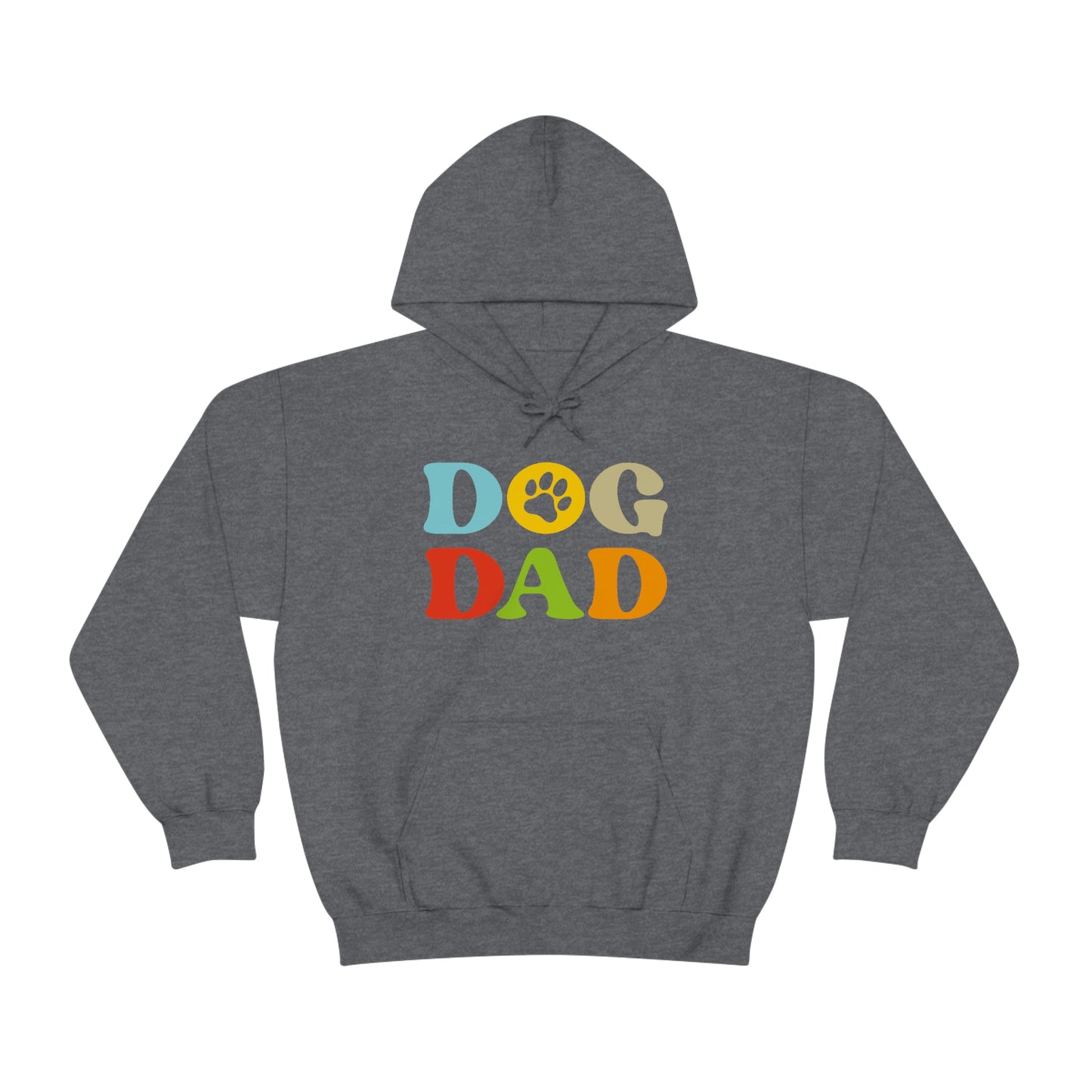 Colorful Dog Dad Men's Hooded Sweatshirt