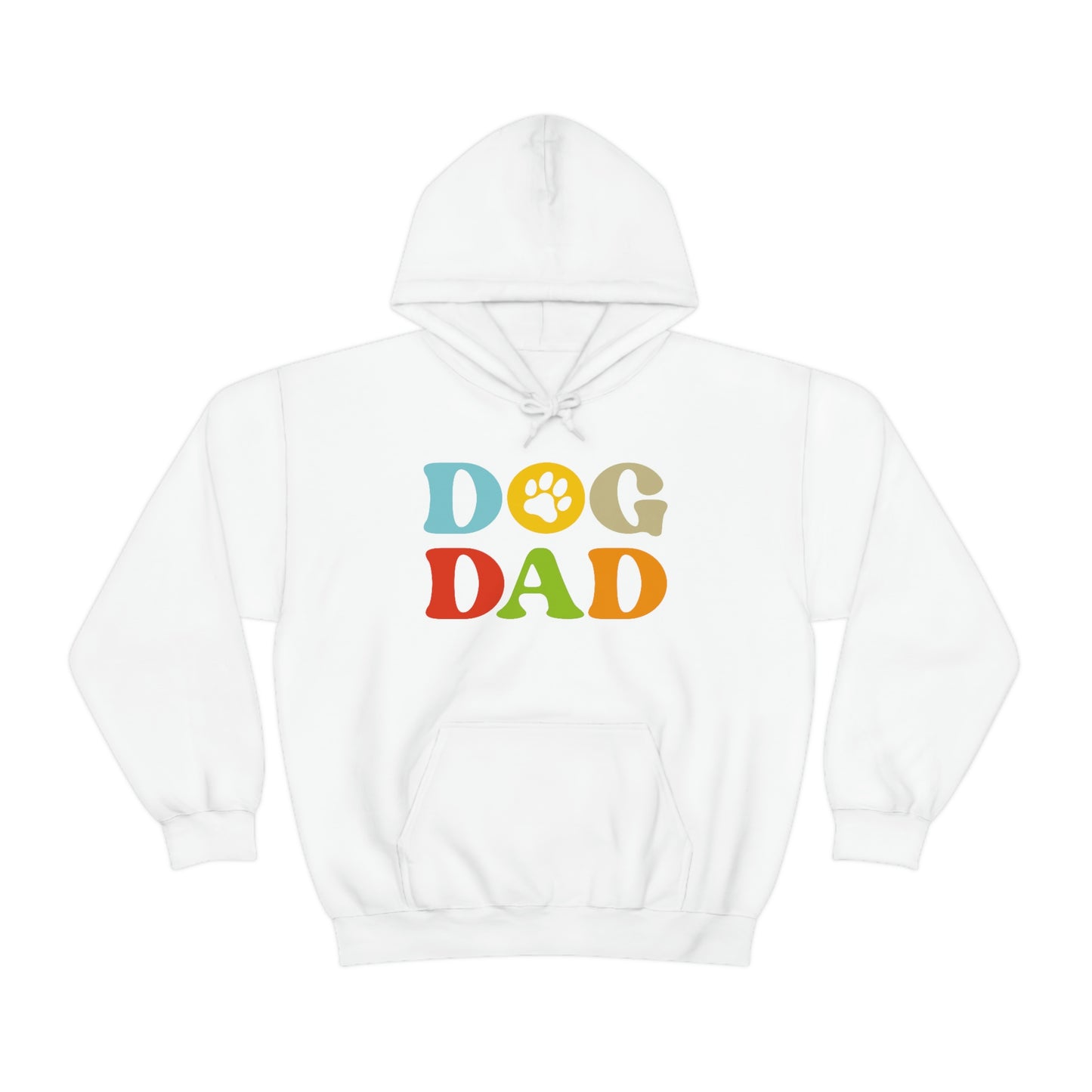 Colorful Dog Dad Men's Hooded Sweatshirt