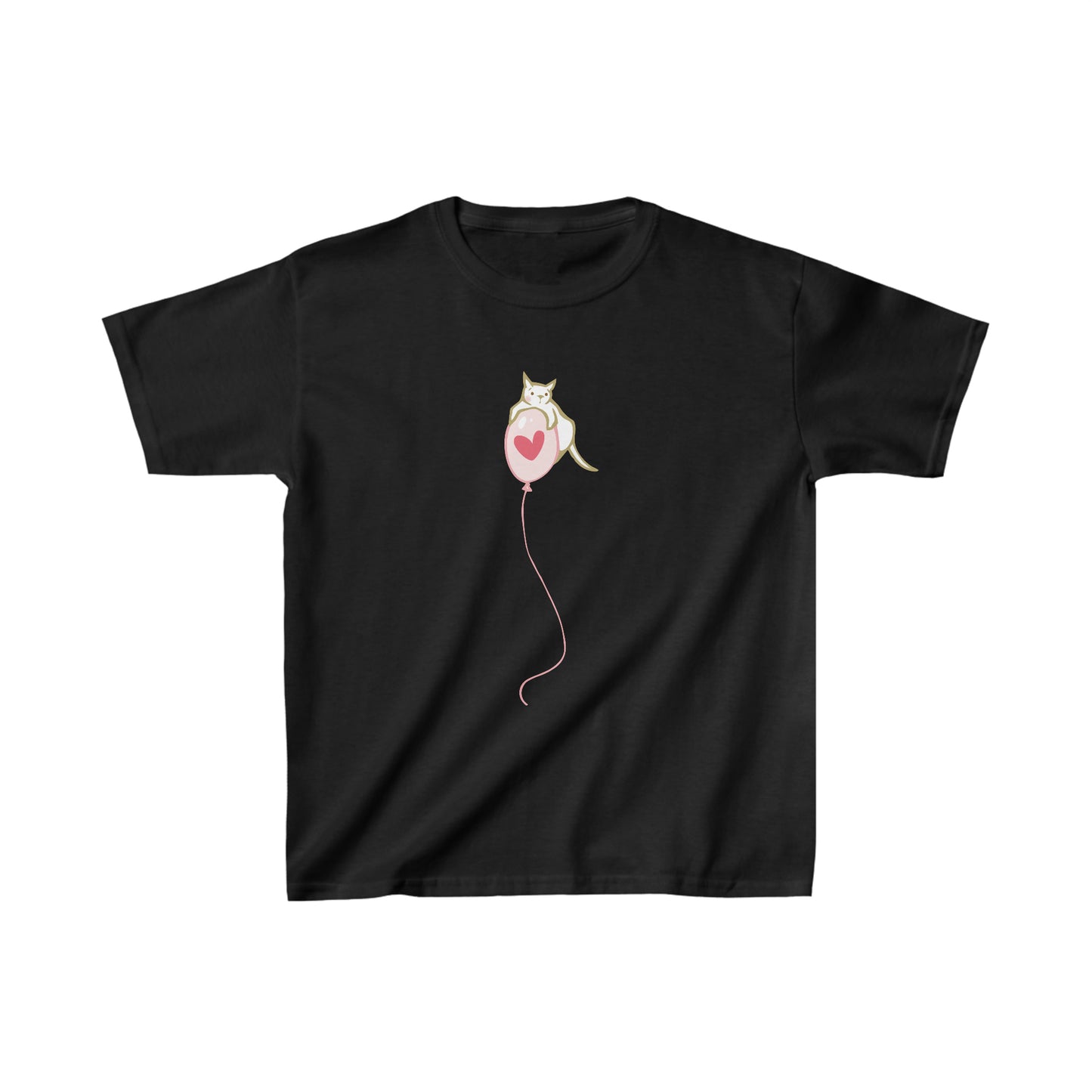 Cat on Heart Strings Kid’s Heavy Cotton Graphic Tee