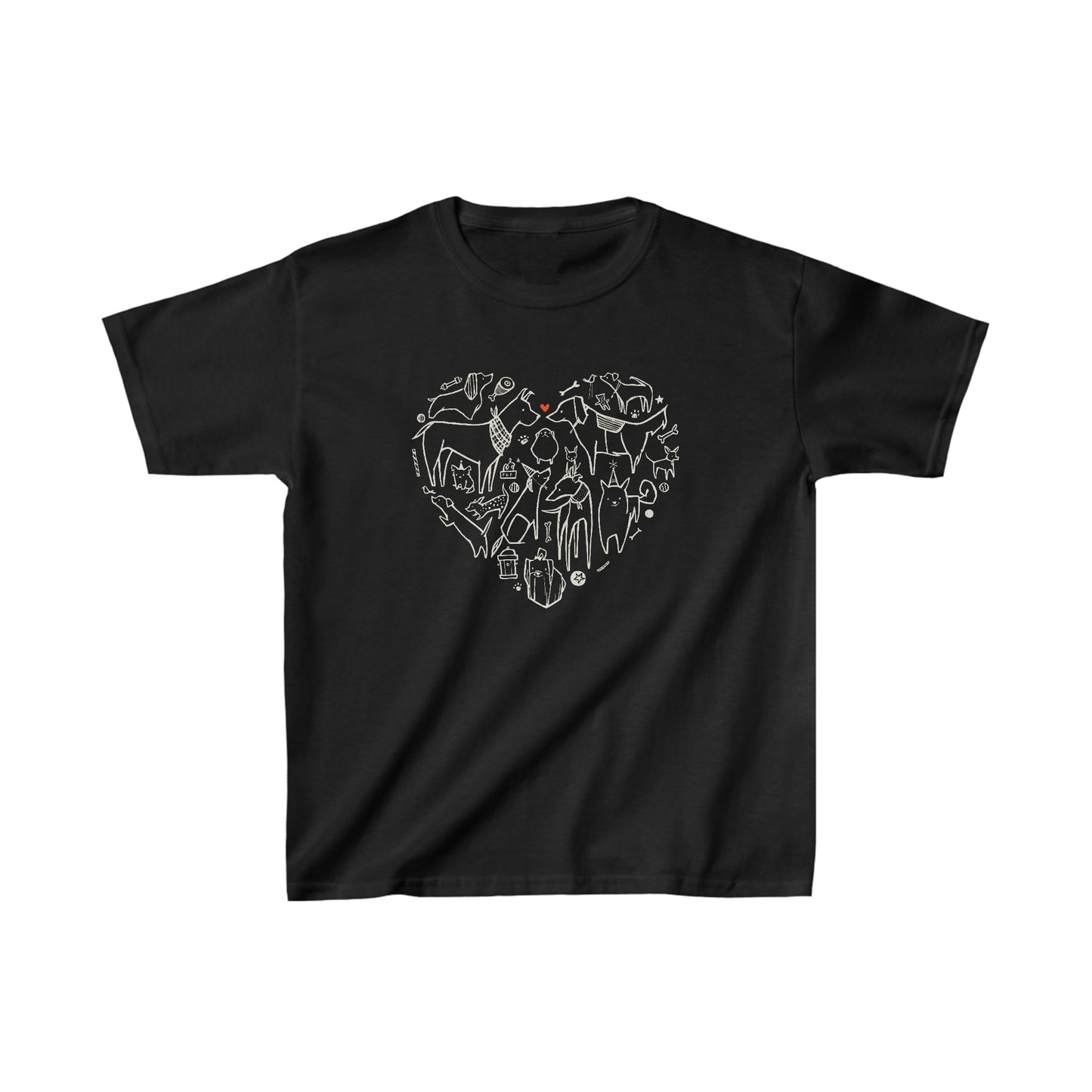 Adorable & Comfy Dog Heart Tee – Perfect for Kids Who Love Pups!