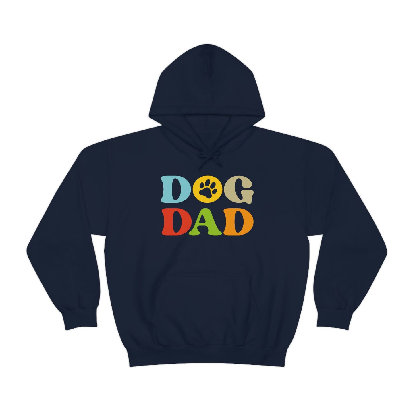 Colorful Dog Dad Men's Hooded Sweatshirt