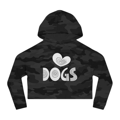 Love Dogs Women’s Cropped Hooded Sweatshirt