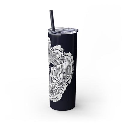 Dogwood Skinny Tumbler with Straw, 20oz