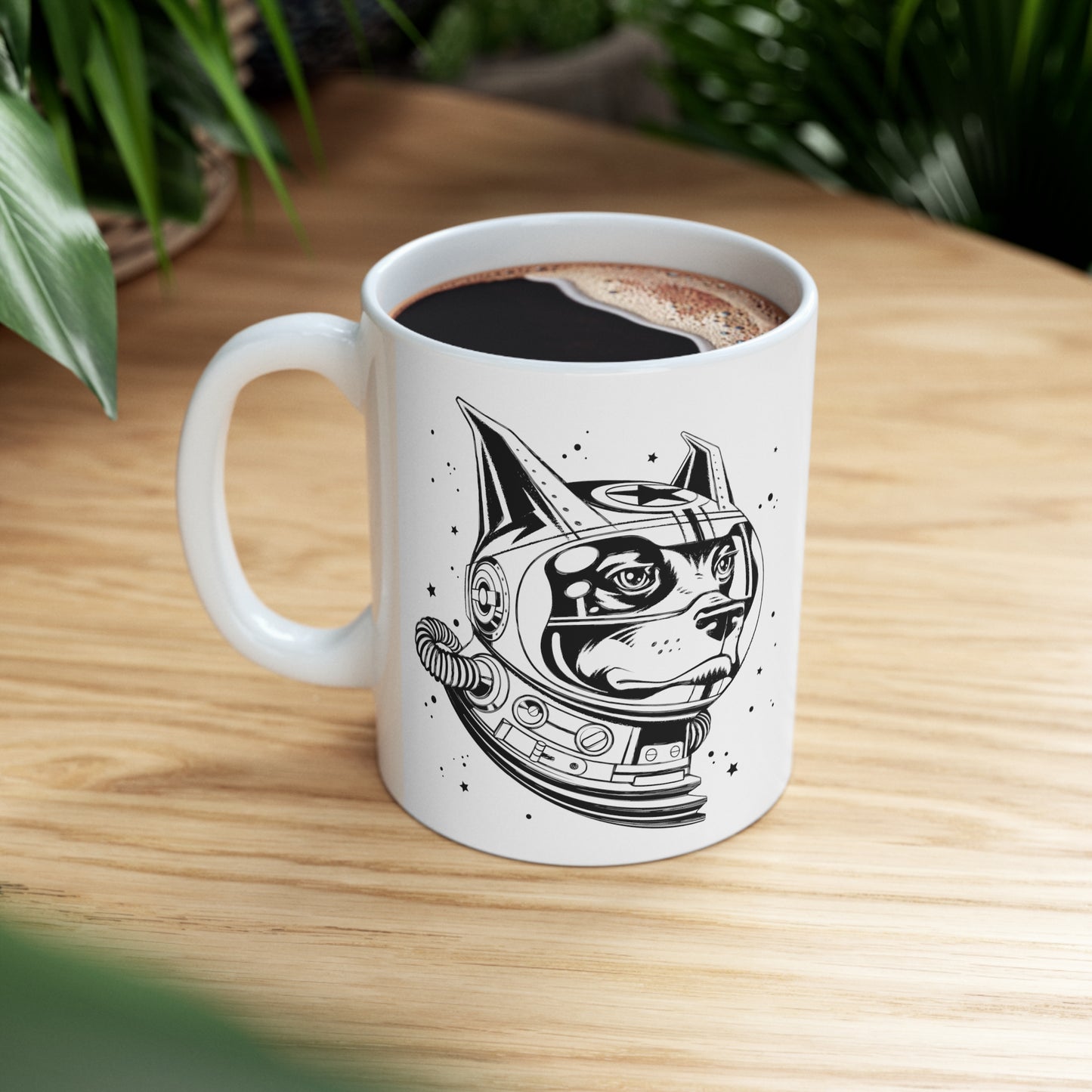 Space Dog Ceramic Mug 11oz