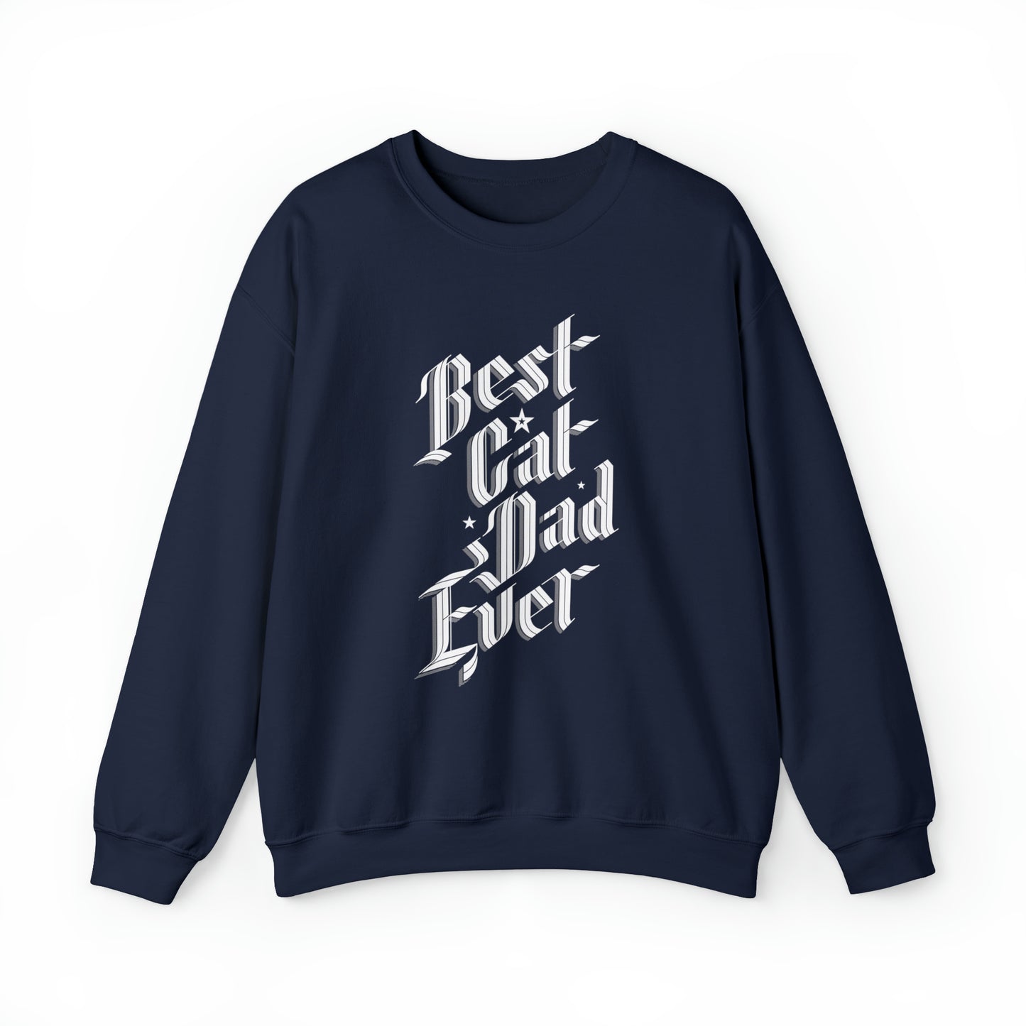 Best Cat Dad Ever Men's Heavy Blend Crewneck Sweatshirt