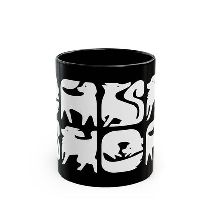 Graphic Dogs 11oz Black Mug