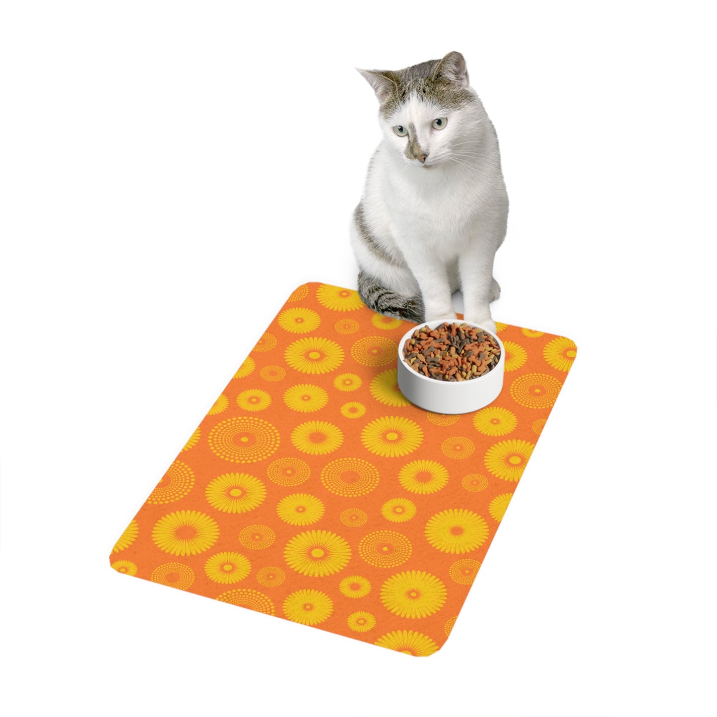 Floral Pet Food Mat (12x18)