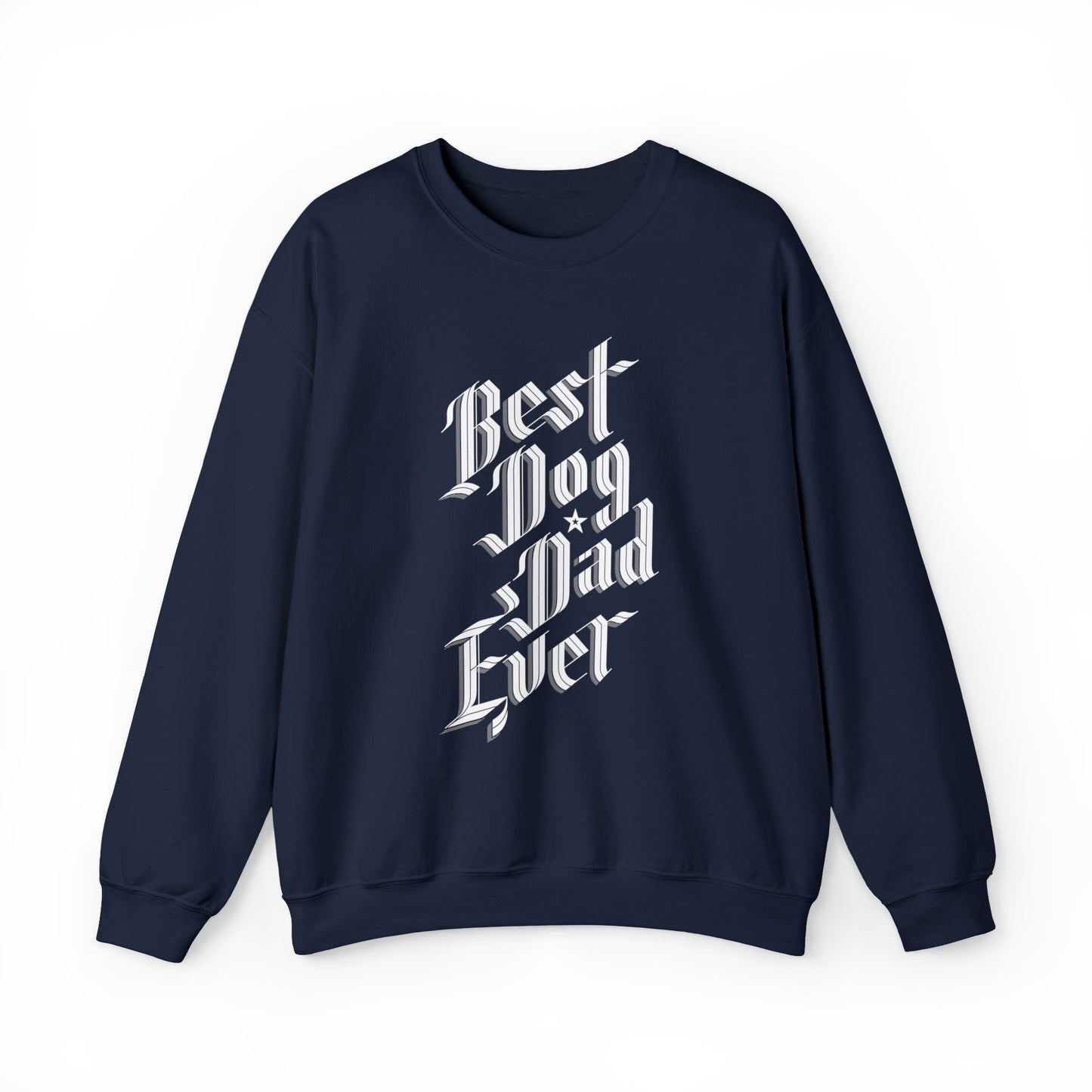 Best Dog Dad Ever Men's Heavy Blend Crewneck Sweatshirt