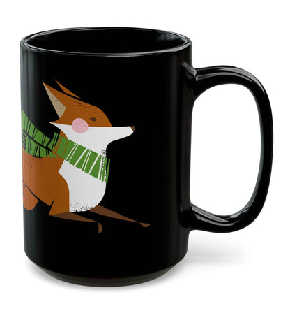 Fox on the Run 15oz Black Mug