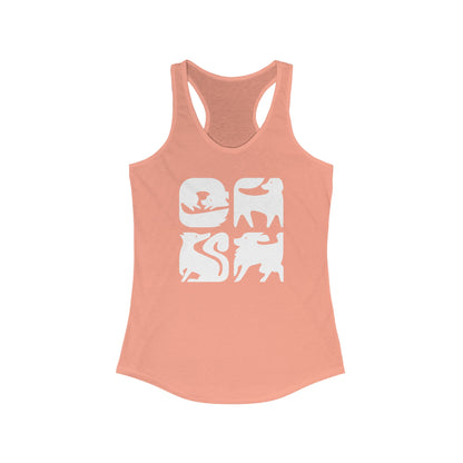 Dogs Graphic Women's Racerback Tank Top