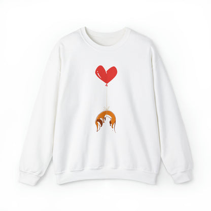 Dog on Heart Strings Women's Heavy Blend Crewneck Sweatshirt