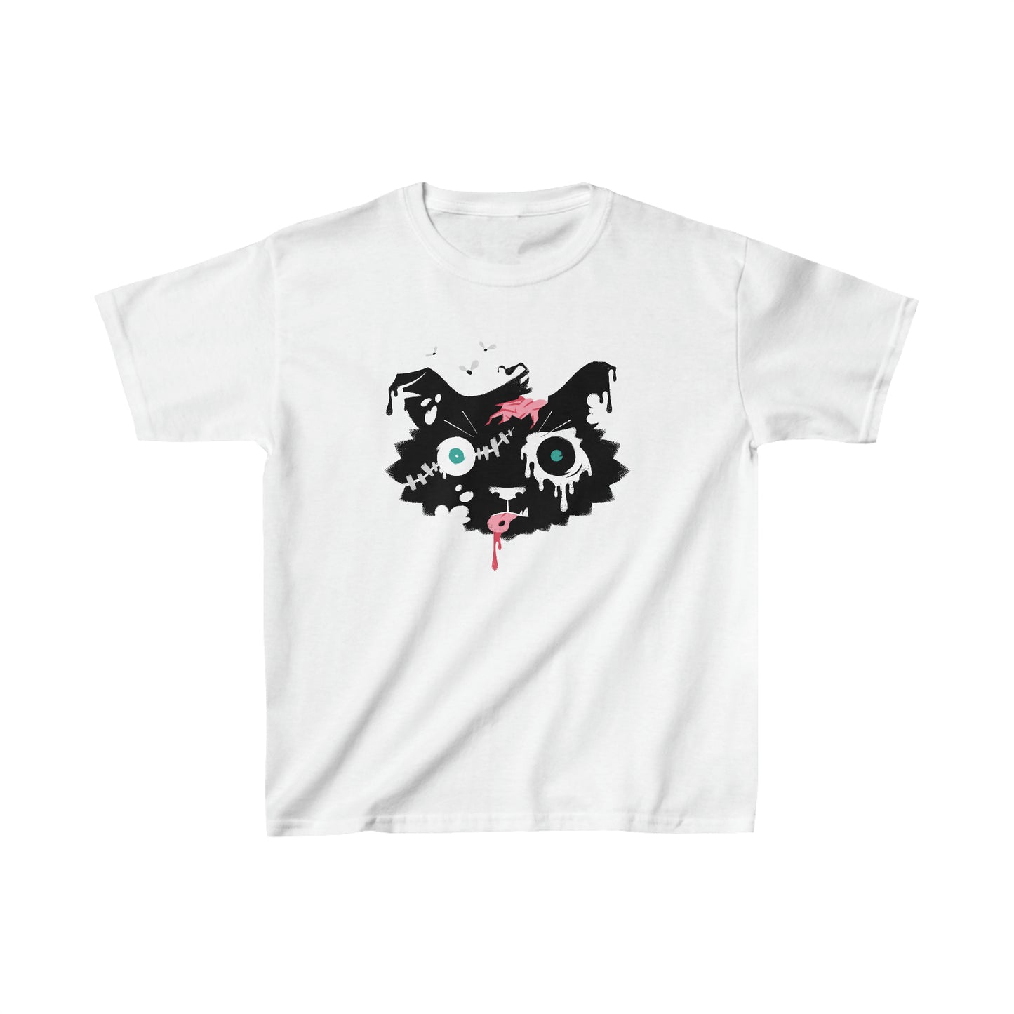 Zombie Cat Kid's Heavy Cotton Tee