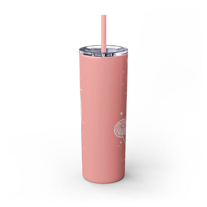 Space Dog Skinny Tumbler with Straw, 20oz