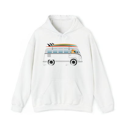 VW Van Surf Dog Men's Hooded Sweatshirt