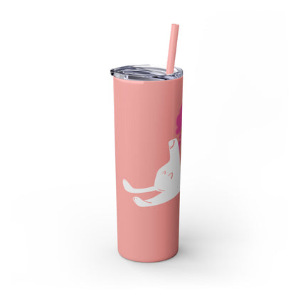 Icecream Pooch Skinny Tumbler with Straw, 20oz