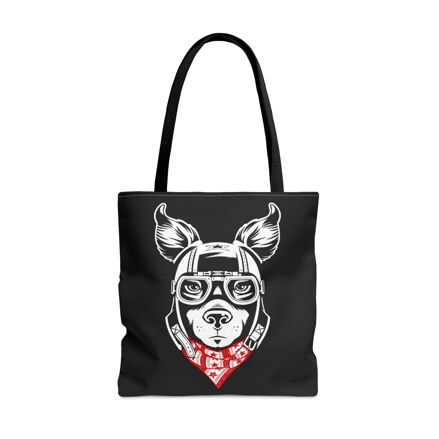 Black Motorcycle Dog Tote Bag