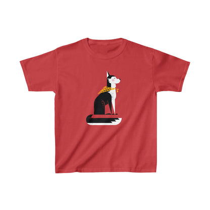 Sitting Husky Kid's Heavy Cotton Tee