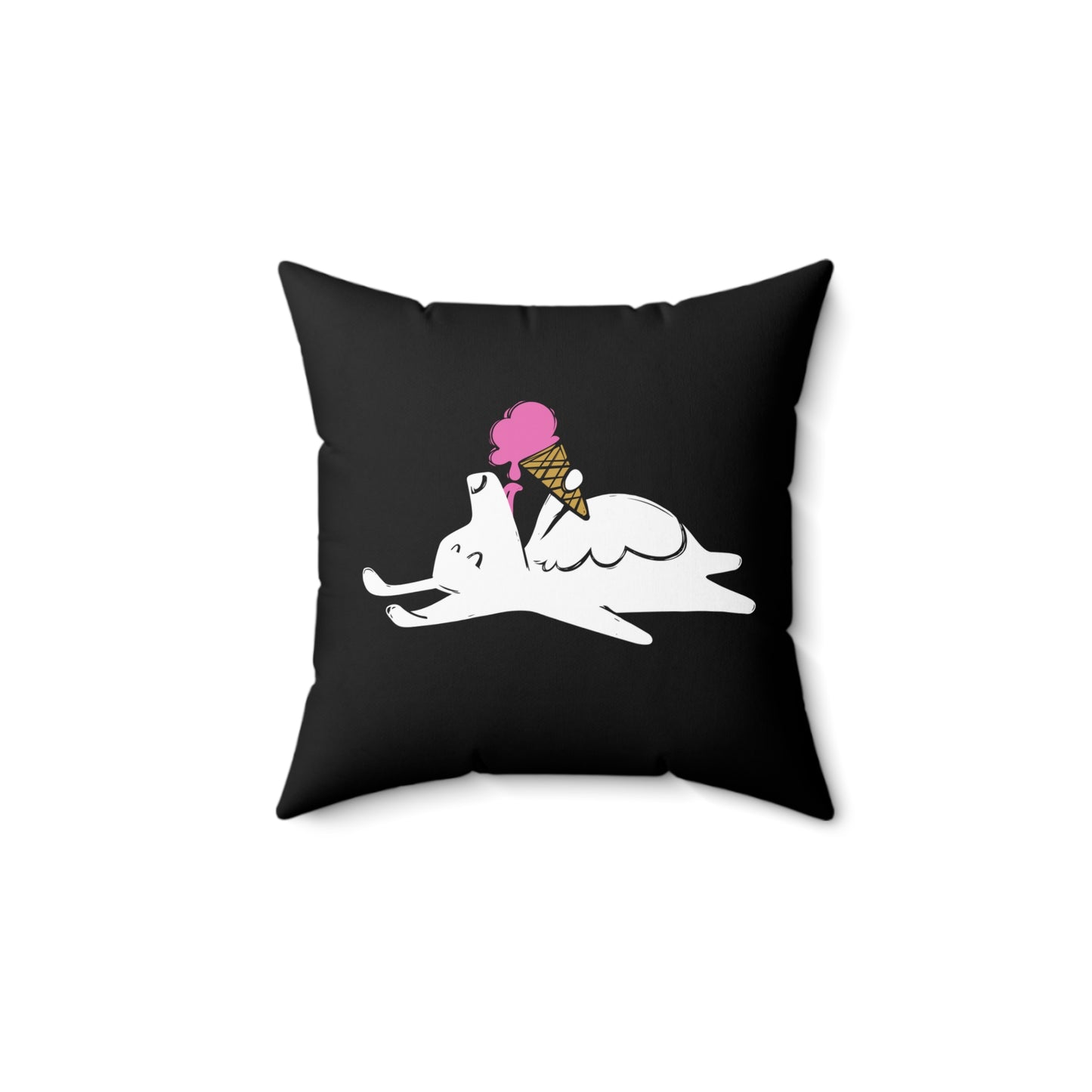 Icecream Pooch Spun Polyester Square Pillow