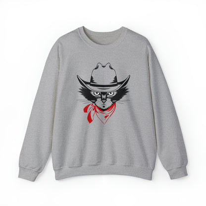 Cowboy Cat Women's Heavy Blend Crewneck Sweatshirt