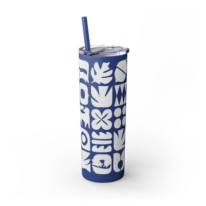 Graphic Dogs and Squirrels Skinny Tumbler with Straw, 20oz