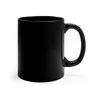 Dog & Cat Cuddling 11oz Black Mug