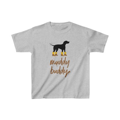 Muddy Buddy Yellow Boots Kid’s Heavy Cotton Graphic Tee