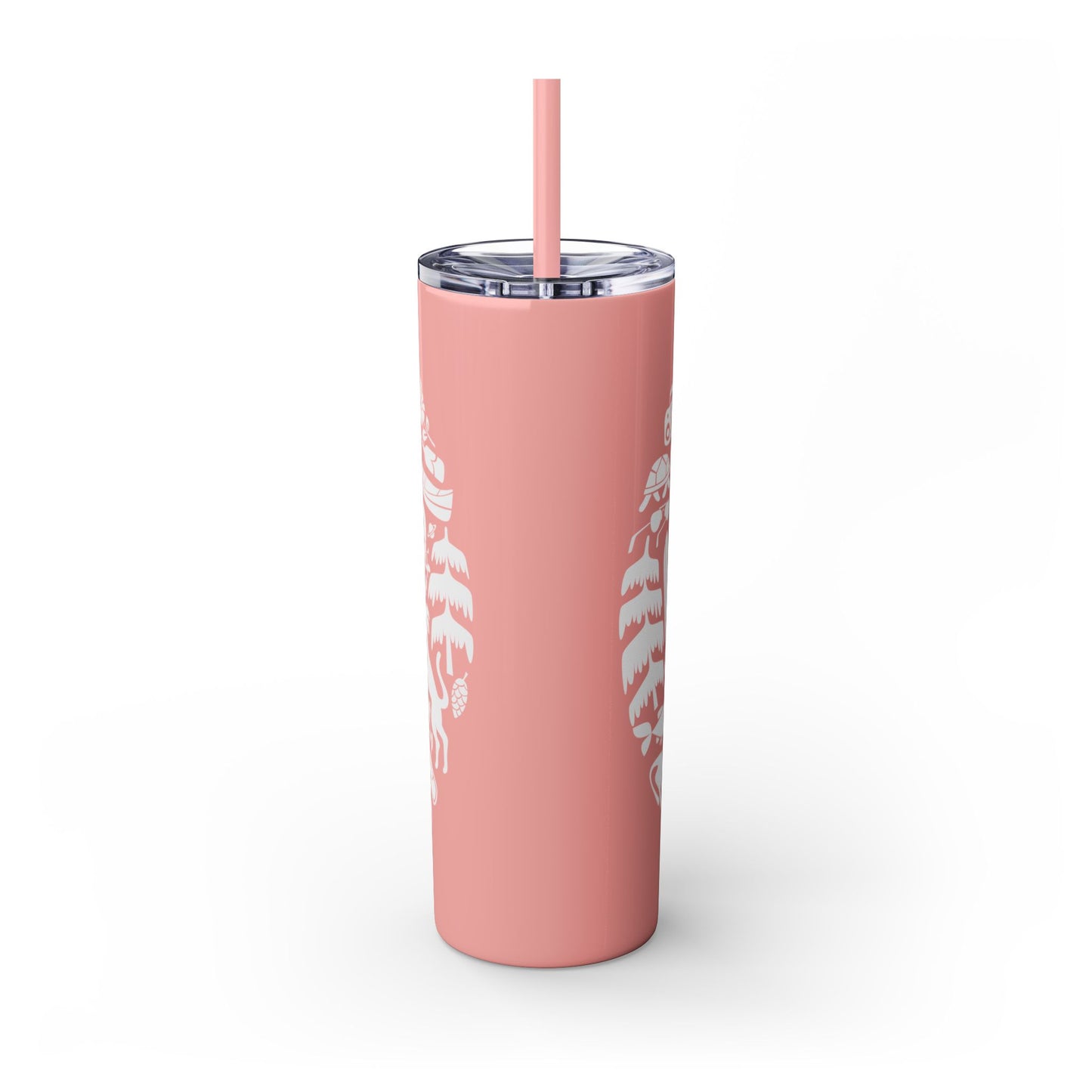 Camping Dogs Skinny Tumbler with Straw, 20oz