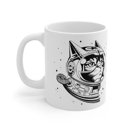 Space Cat Ceramic Mug 11oz