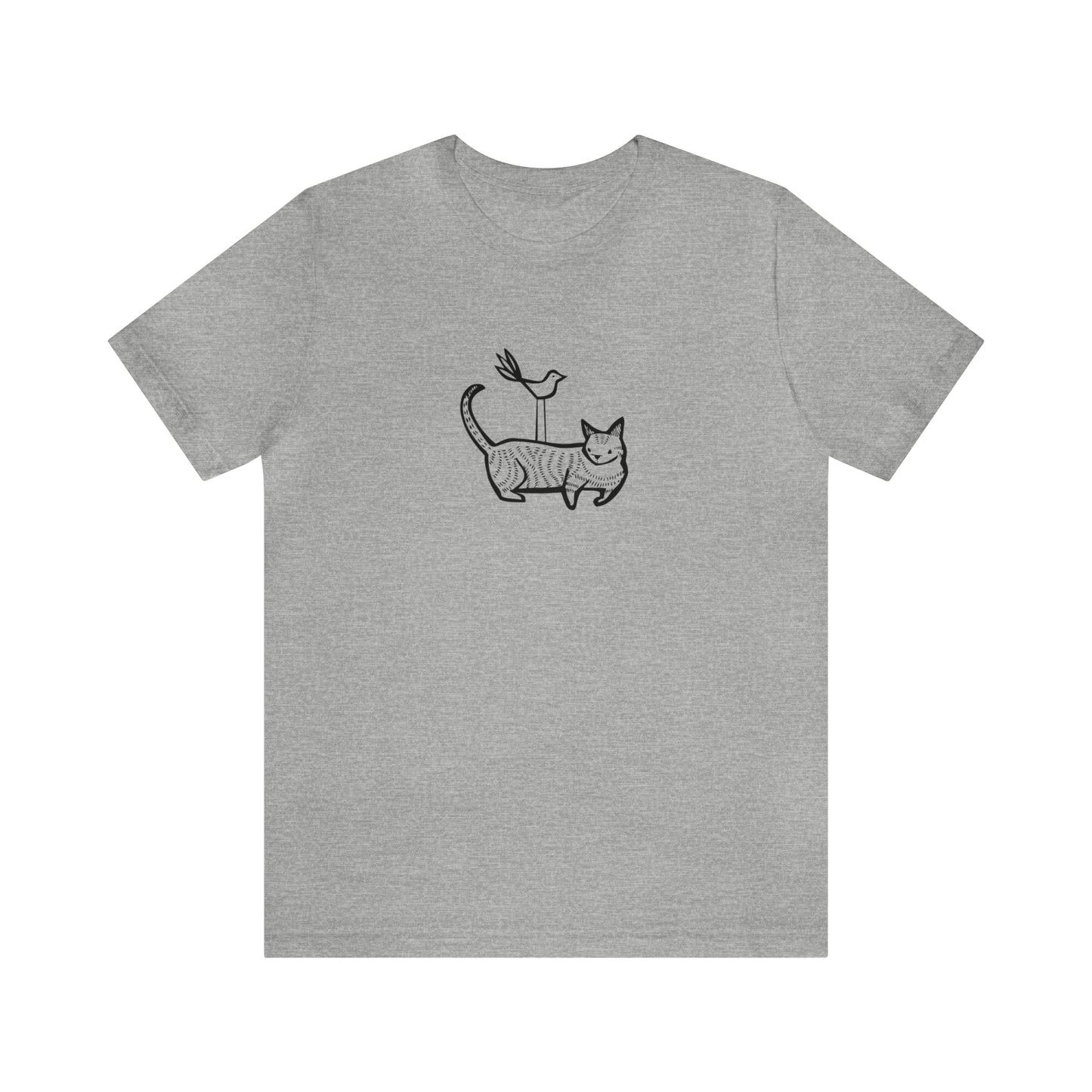 Cat & Bird Friends Women's Graphic Tee