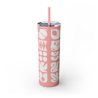 Graphic Dogs and Squirrels Skinny Tumbler with Straw, 20oz