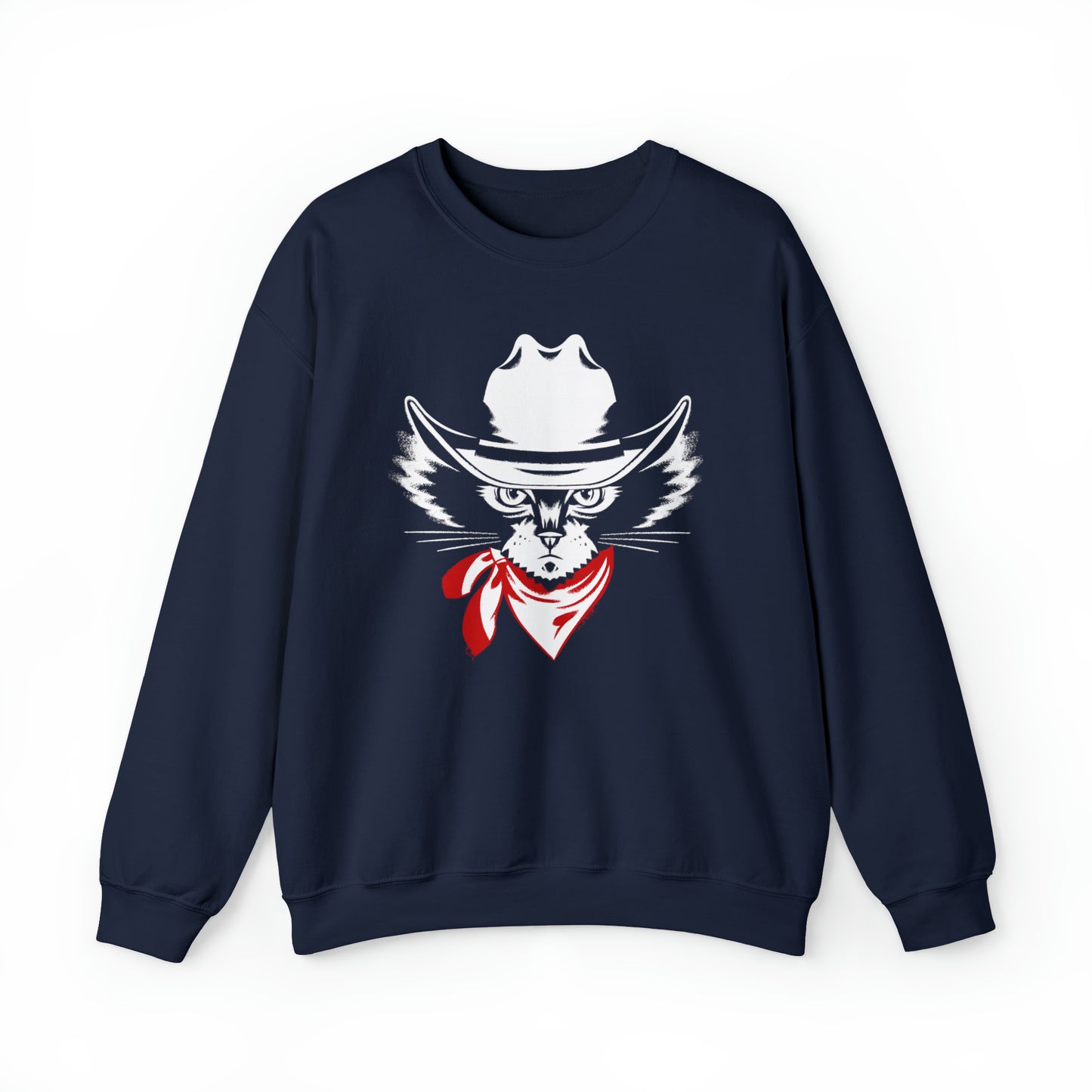 Cowboy Cat Women's Heavy Blend Crewneck Sweatshirt