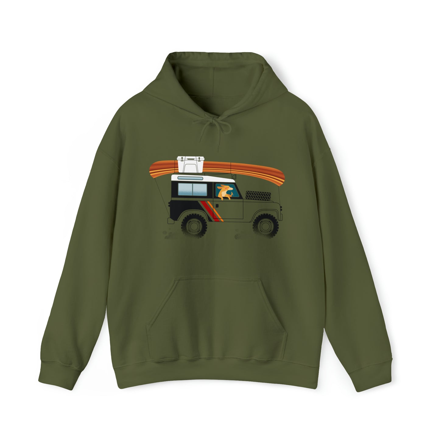 Land Rover Camping Dog Women's Hooded Sweatshirt