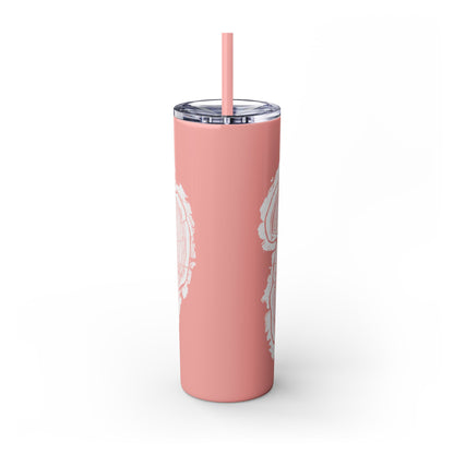 Dogwood Skinny Tumbler with Straw, 20oz