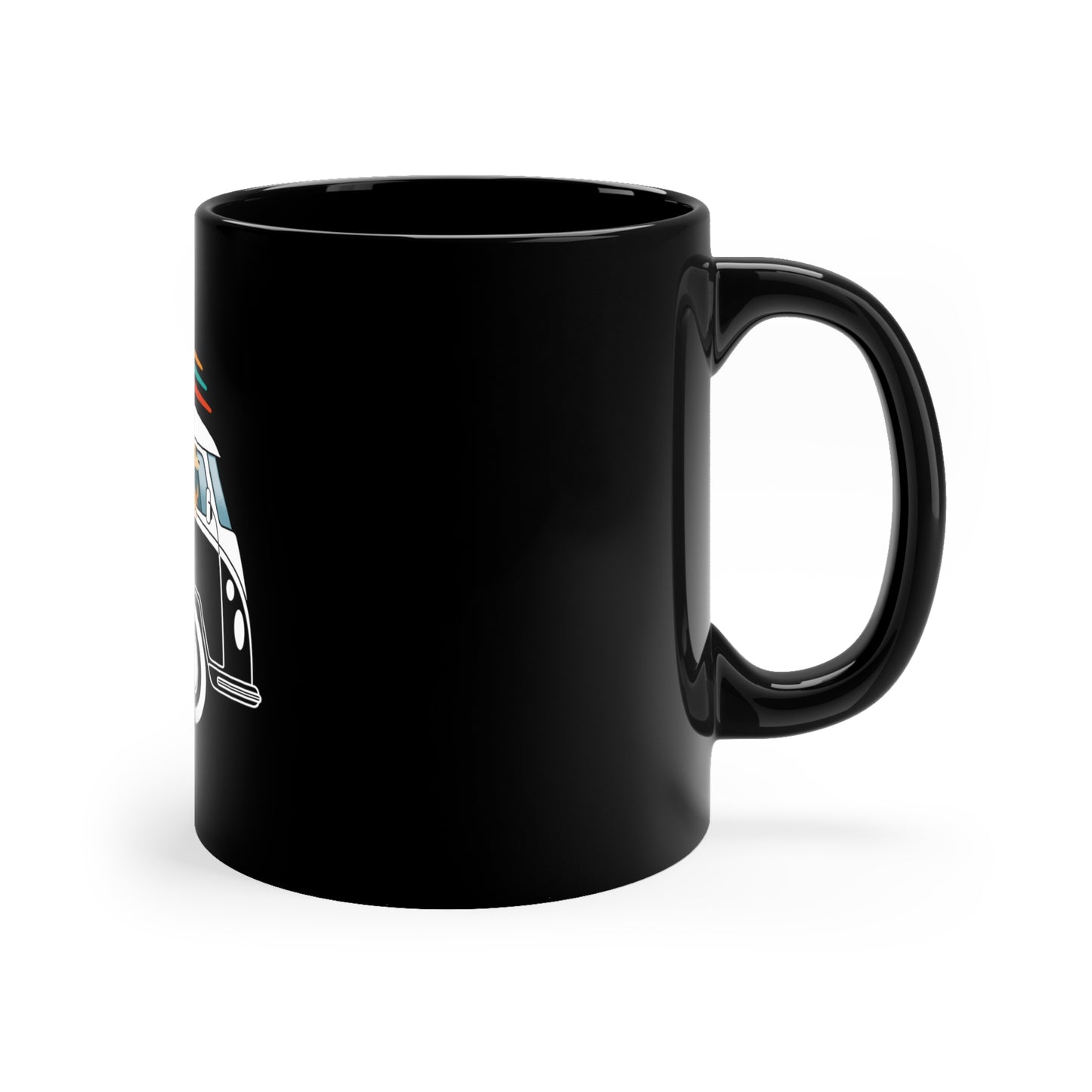 Surf Dog 11oz Black Mug