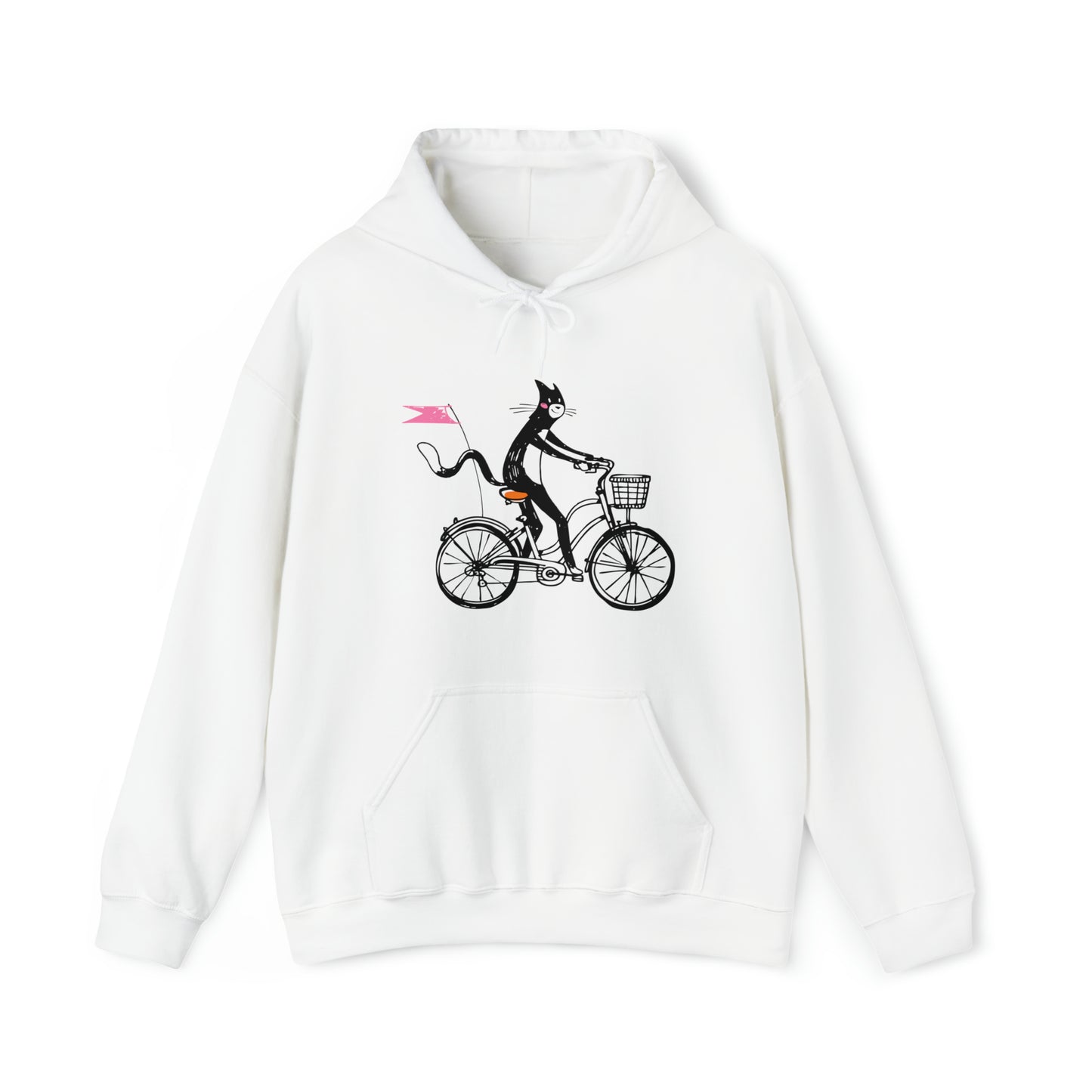 Bicycle Cat Women's Hooded Sweatshirt