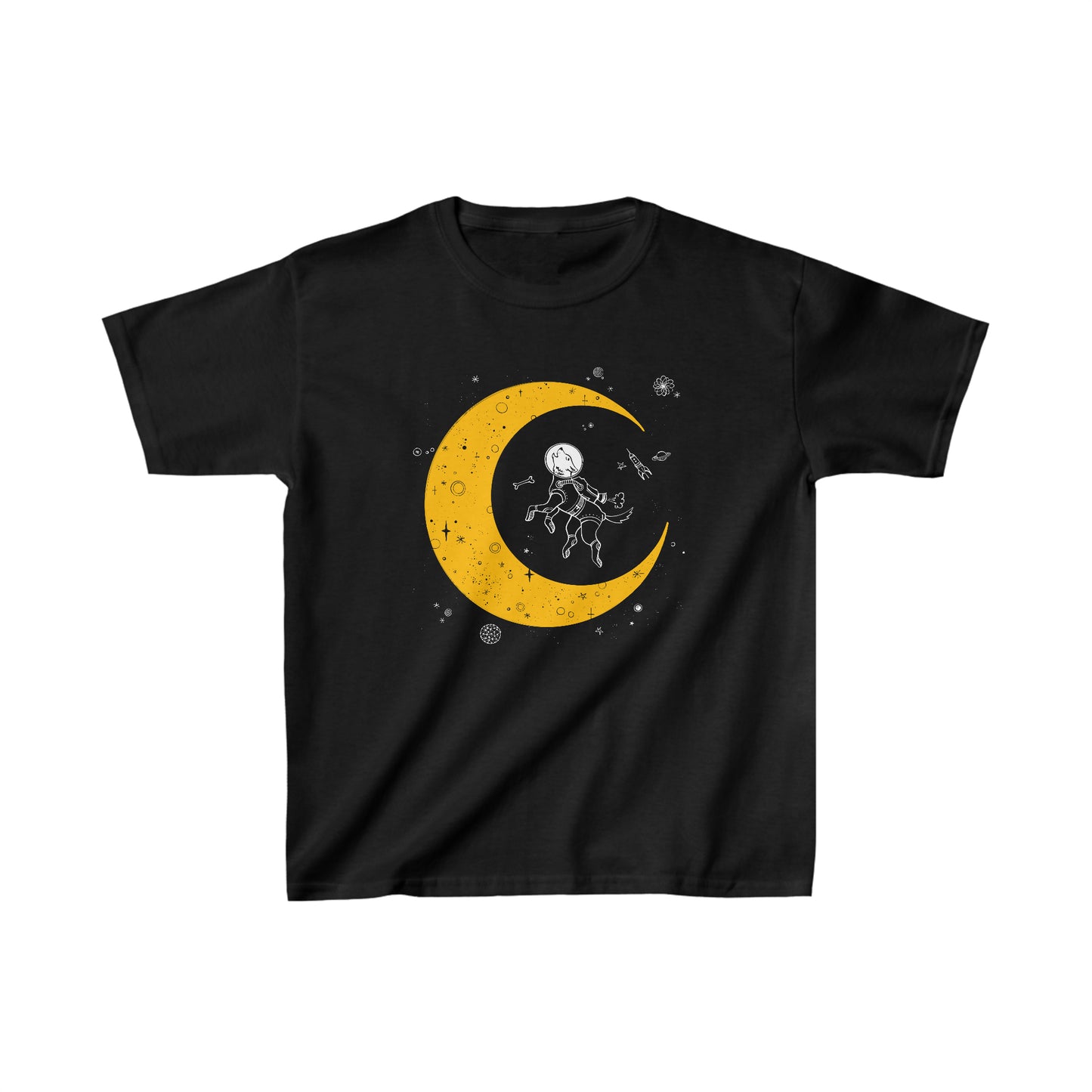 Yellow Moon Dog Kid’s Heavy Cotton Graphic Tee