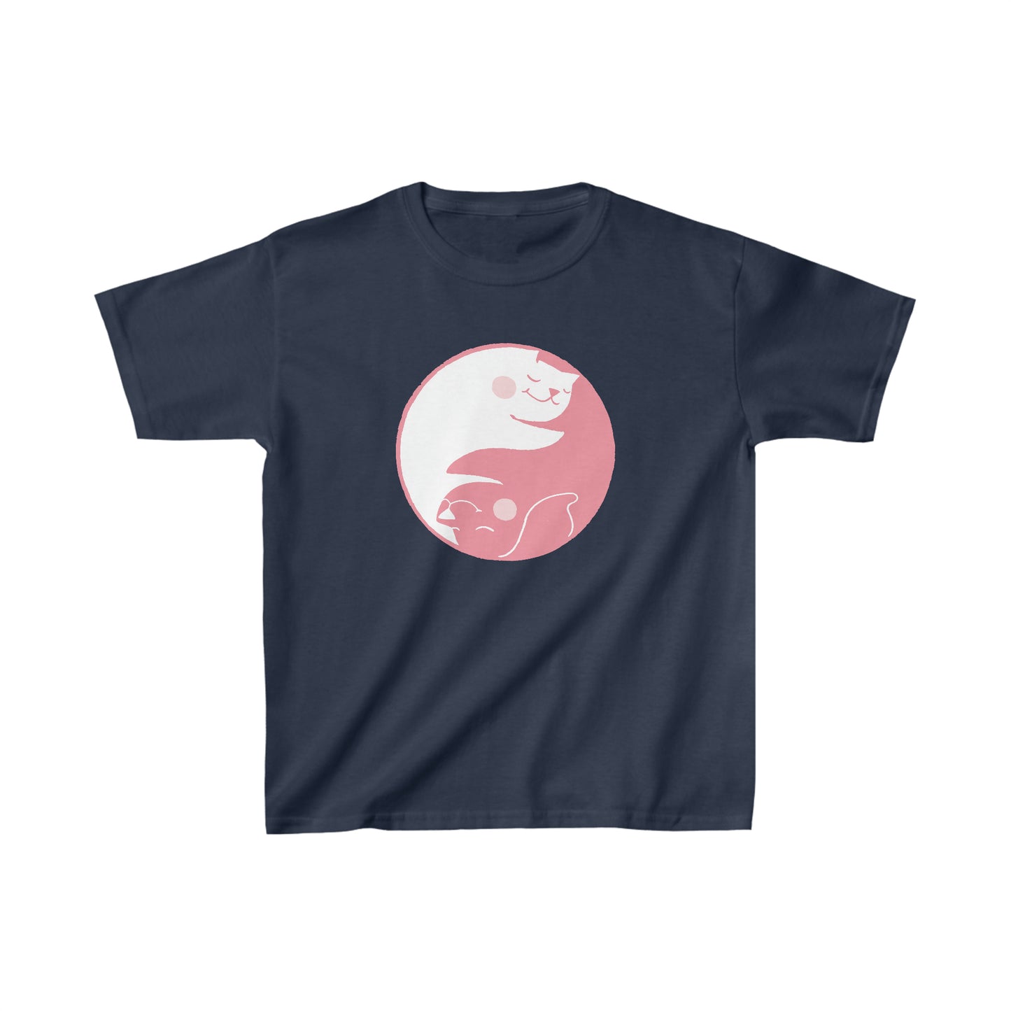 Pink Yin Yang Kids Heavy Cotton Graphic Tee