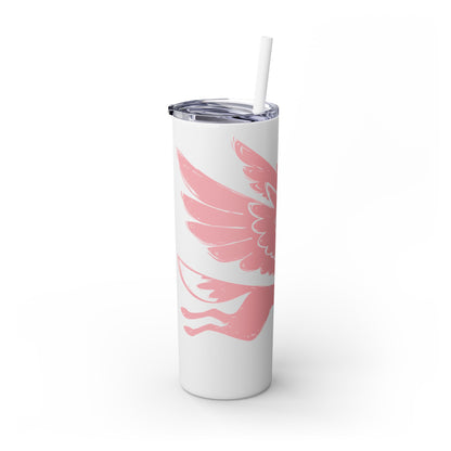 Angel Dog Skinny Tumbler with Straw, 20oz