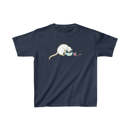 Cat & Fish Bowl Kid’s Heavy Cotton Graphic Tee