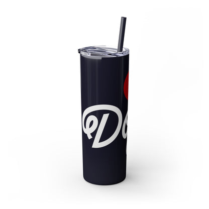 Love Dogs Script Skinny Tumbler with Straw, 20oz