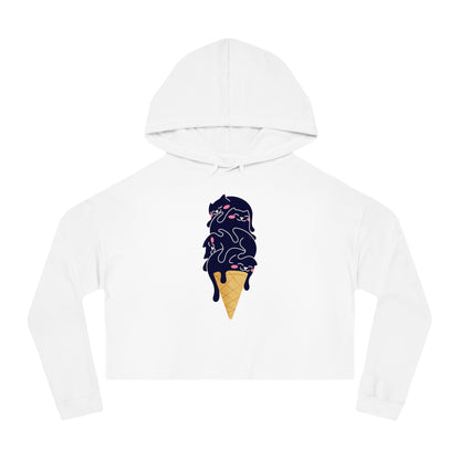 Kitty Cone Women’s Cropped Hooded Sweatshirt